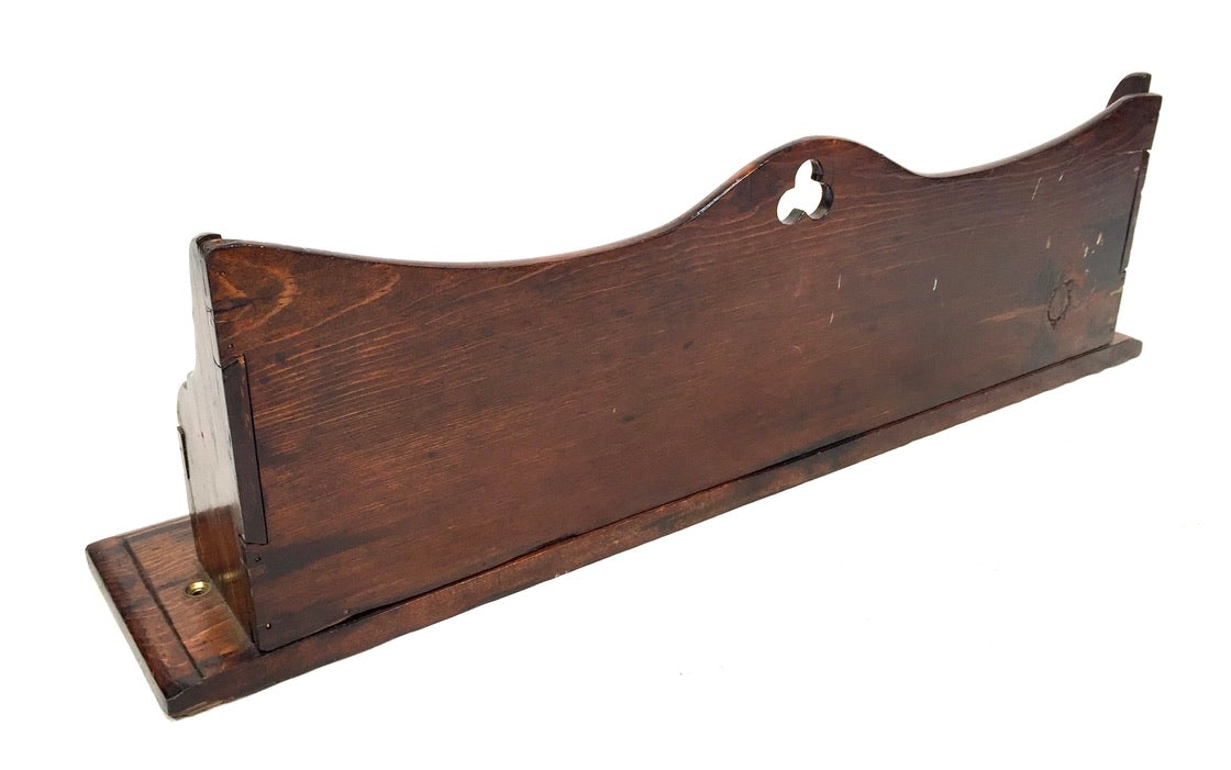 Antique Large 1930s Wooden Pine Desktop Letter Rack / Stationery Holder