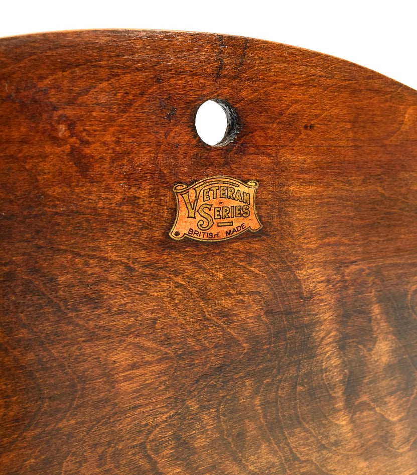 Vintage 1950s "Veteran Series" Wooden Oak Desktop Letter Rack Stationery Holder