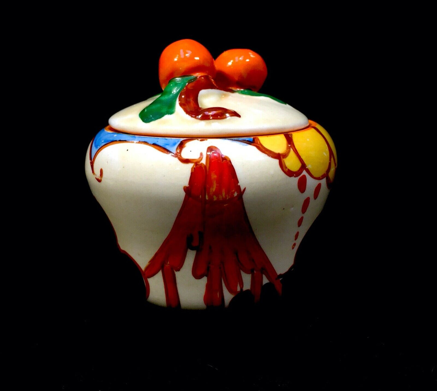 Clarice Cliff Summerhouse Shape 230 Preserve Pot Art Deco / Antique / Bizarre