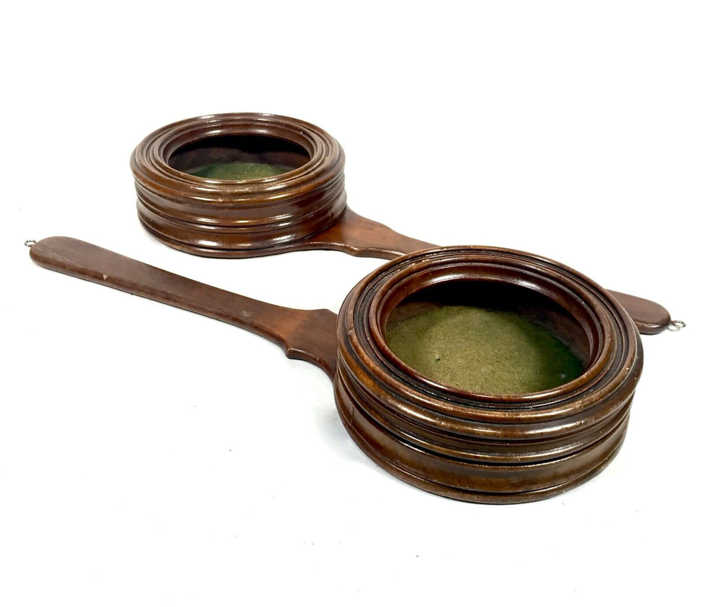 Antique Victorian Treen Wooden Church Collection Box Pair / Offering / Money Box