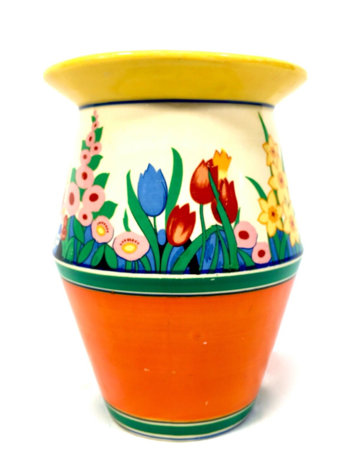 Clarice Cliff Chloris Pattern Printed Vase Shape 342 Art Deco Pottery / Antique