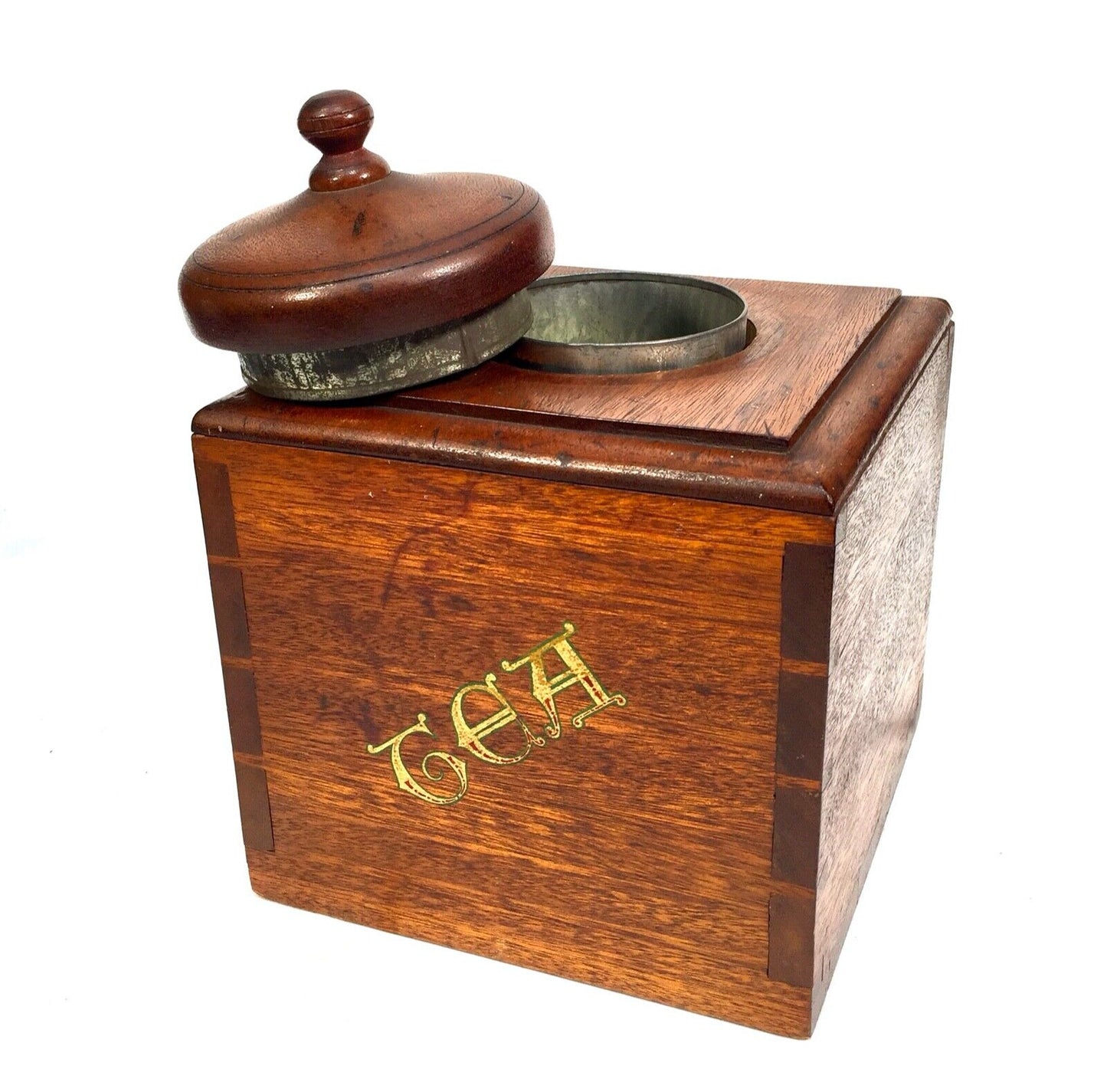 Antique Wooden Large Oversized Tea Caddy / Shop Countertop Dispenser Box