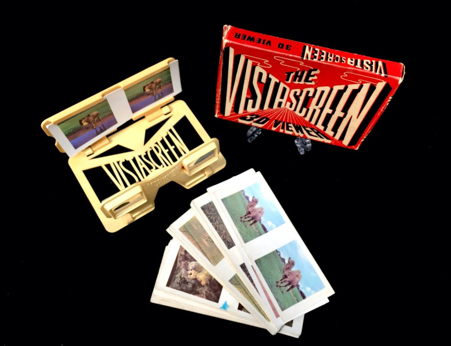 The Vistascreen 3D Viewer - Vintage With Original Box - Plus 11 View Cards