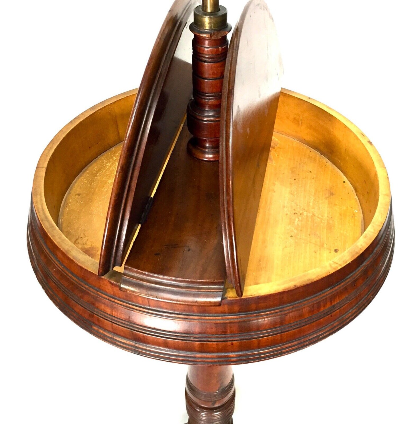 Antique Victorian Mahogany Adjustable Gents Shaving Stand / Makeup Mirror