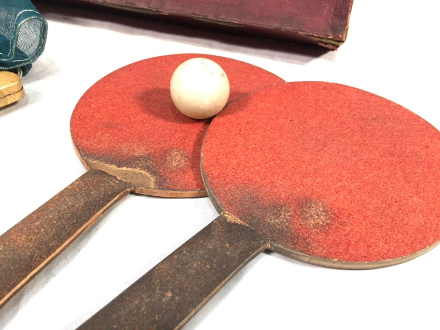Antique 1901s Tabletop Table Tennis Parlour Game Boxed / Ping Pong
