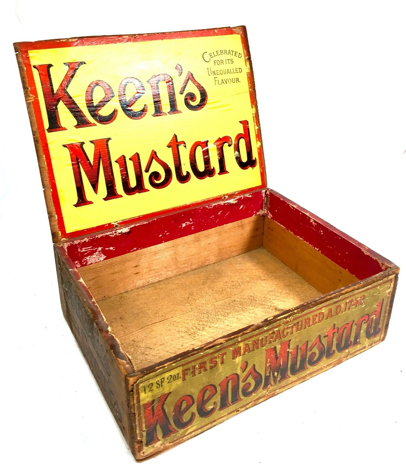 Antique Advertising - Keen's Robinson & Co Mustard Wooden Shop Display Box Crate