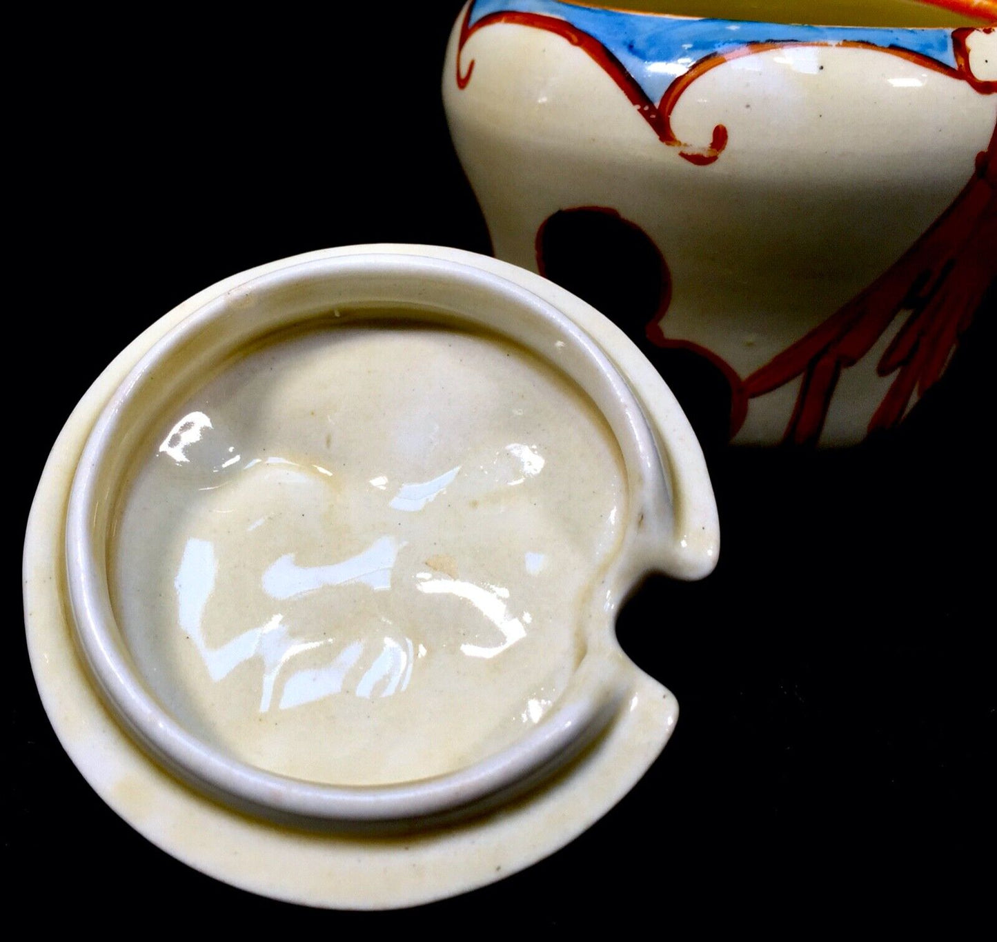 Clarice Cliff Summerhouse Shape 230 Preserve Pot Art Deco / Antique / Bizarre