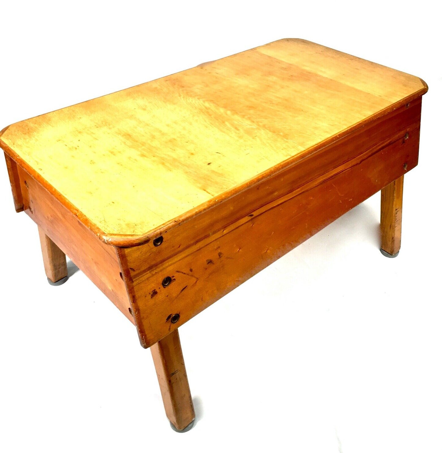 Antique Mid 20th Century Gymnastic Gym Vault Coffee Table Retro Furniture c.1950