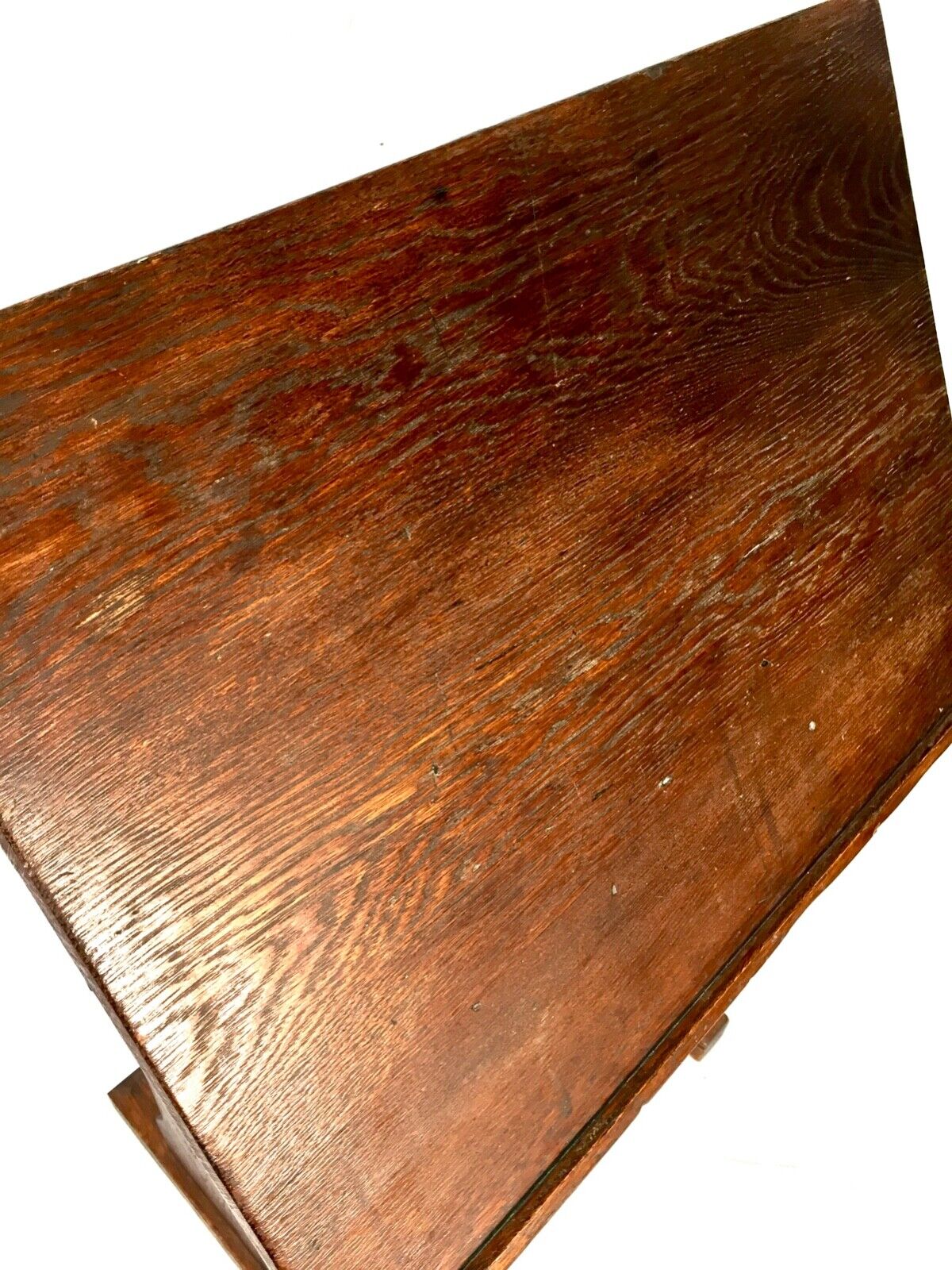 Antique Solid Oak Wooden Adjustable Lectern / Book Stand / Restaurant c.1920