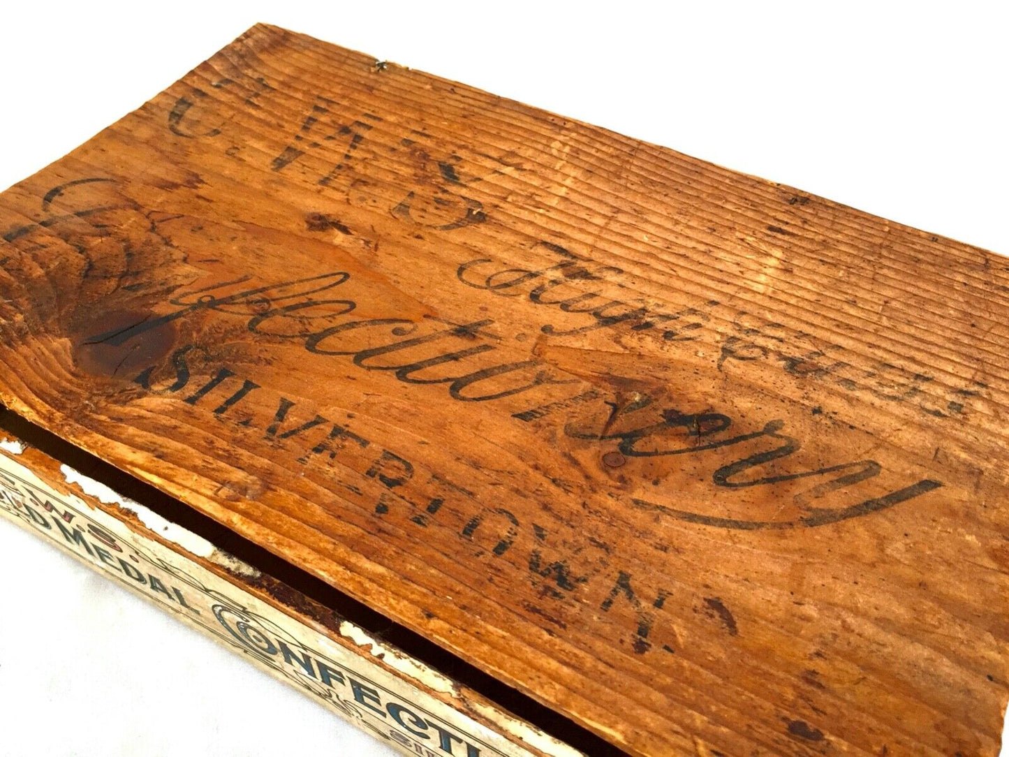 Antique Advertising - CWS Crumpsall Biscuit Works Wooden Shop Display Box Crate