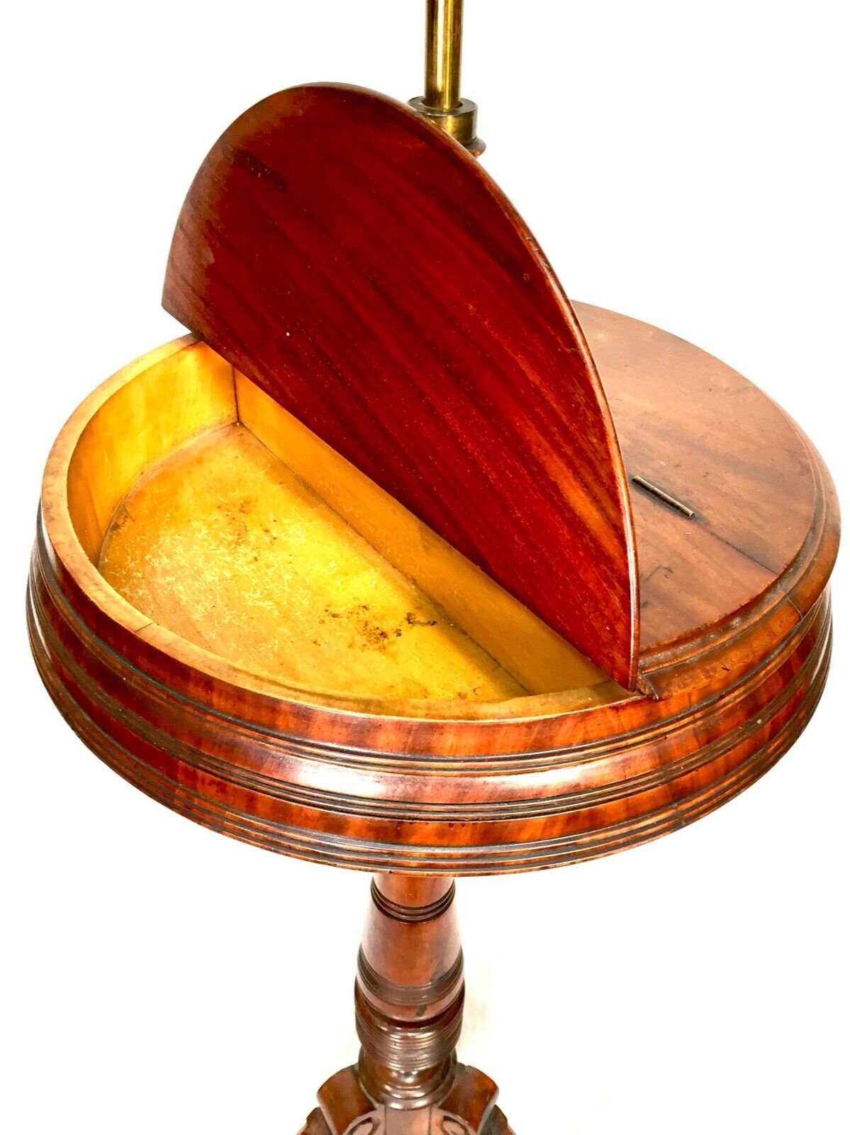 Antique Victorian Mahogany Adjustable Gents Shaving Stand / Makeup Mirror