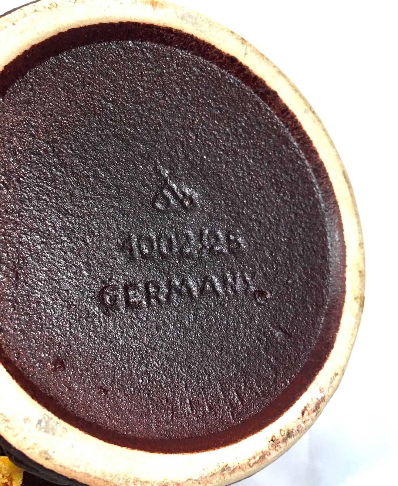 Vintage Large West German Pottery Fat Vase / Jug Red & Brown 1970's Retro