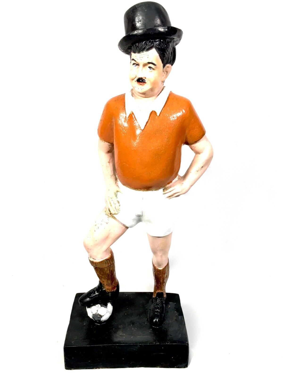 Vintage Large Sized Laurel and Hardy Football Player Figure Antique Advertising