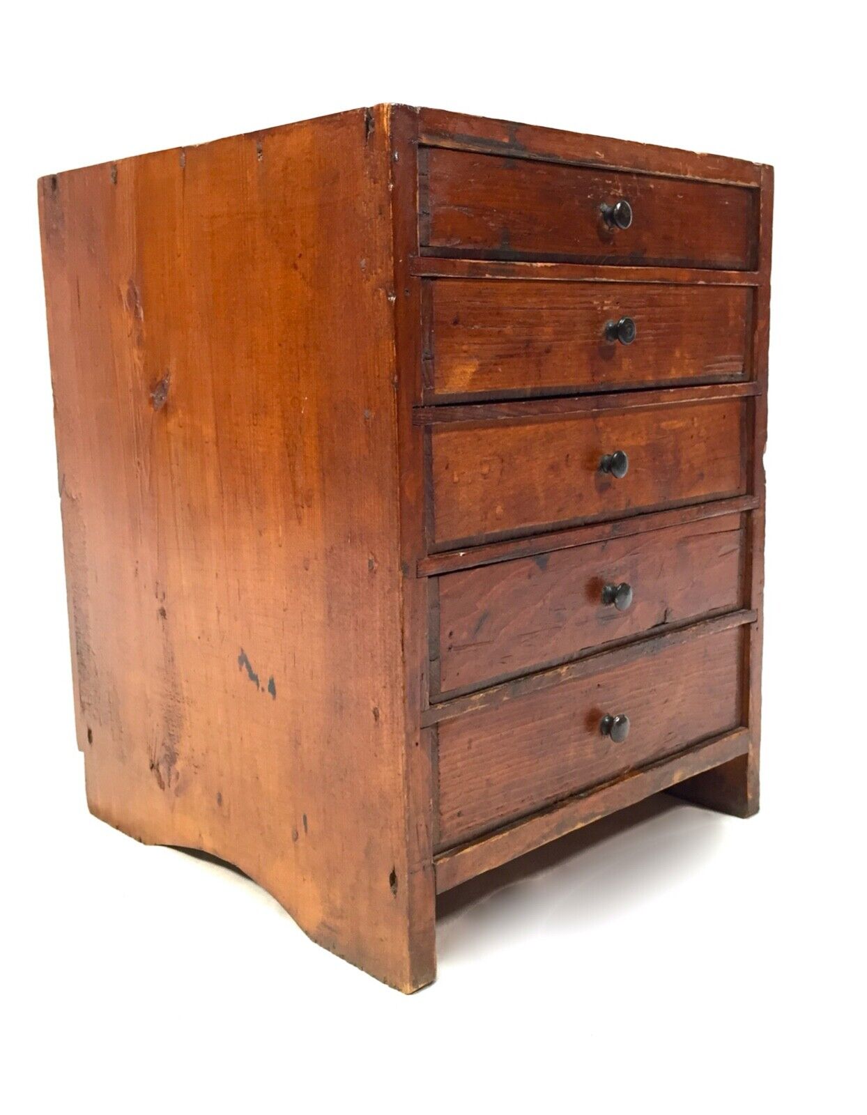 Antique Horologist Wooden Tabletop Collectors Cabinet Chest of Drawers c.1900