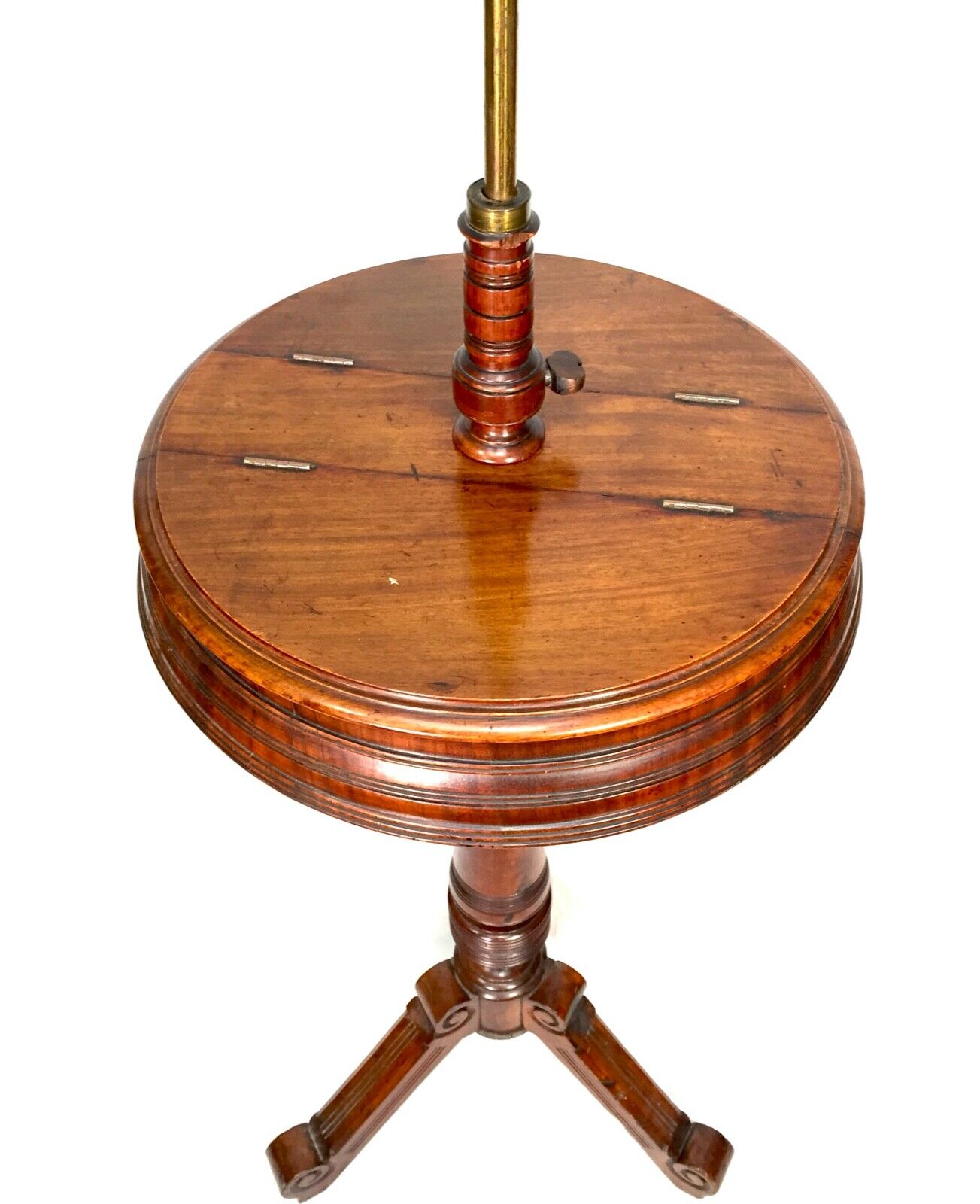 Antique Victorian Mahogany Adjustable Gents Shaving Stand / Makeup Mirror