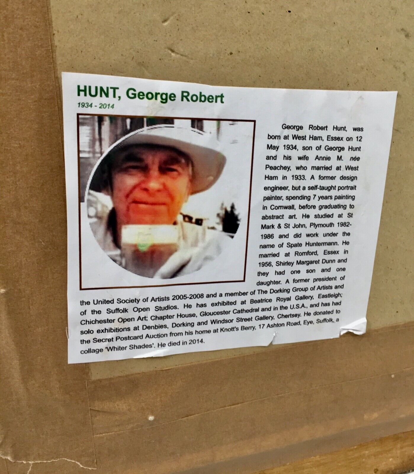 Vintage Framed Cavalier King Charles Spaniel Dog Sketch Picture by George Hunt