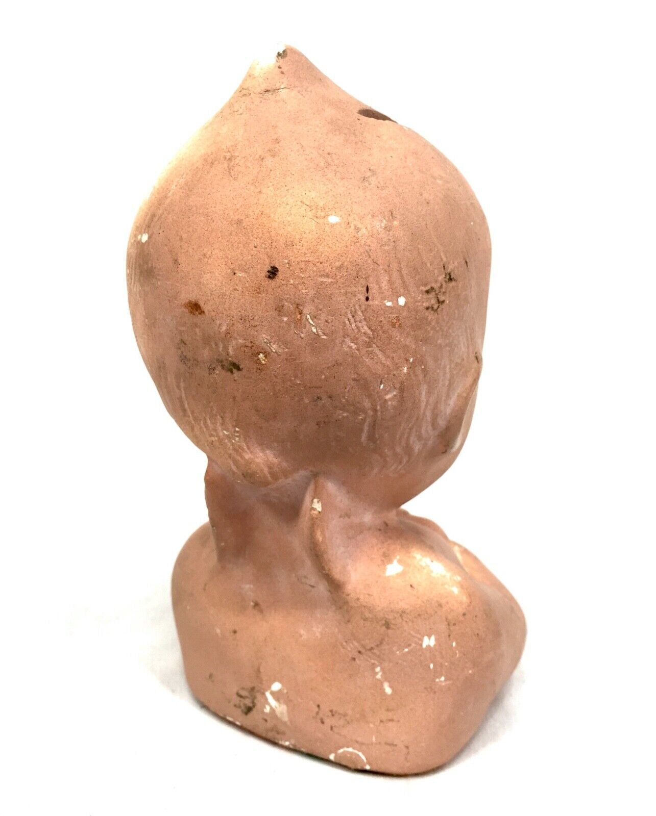 Antique Ceramic Money Box in the Form of A Child / Baby / Vintage Pottery