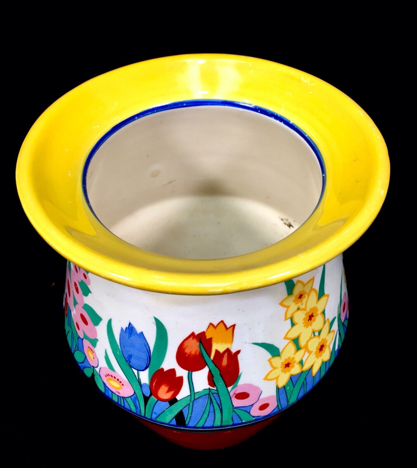 Clarice Cliff Chloris Pattern Printed Vase Shape 342 Art Deco Pottery / Antique