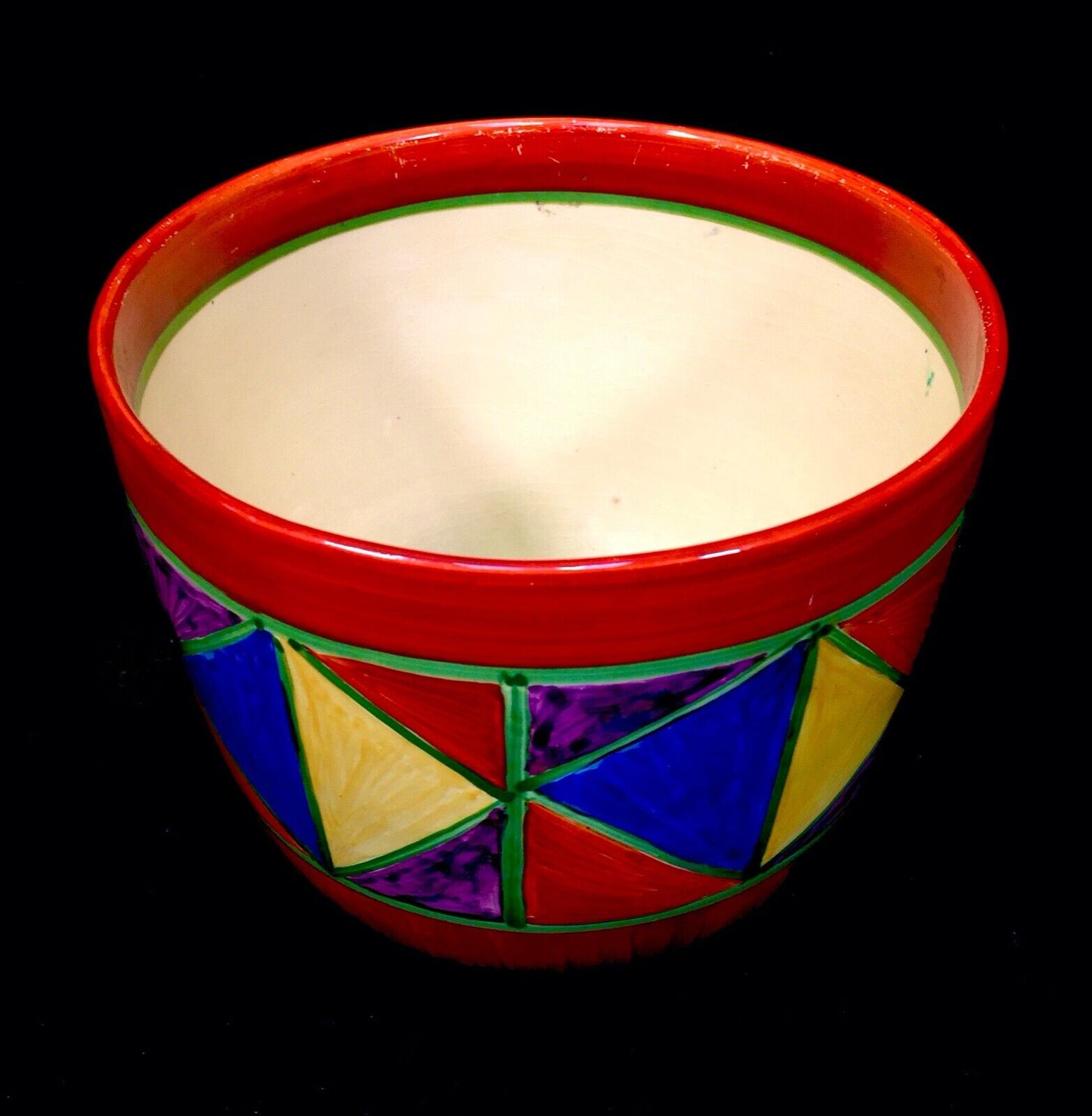 Antique Clarice Cliff - Original Bizarre Dover Jardiniere Art Deco Pottery c1927