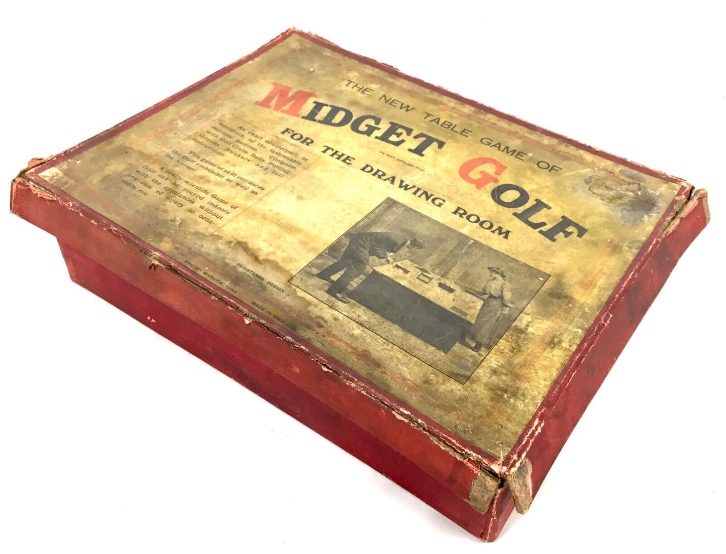 Antique 1910s Tabletop Midget Golf Parlour Game by Royal Letters Boxed / Rare