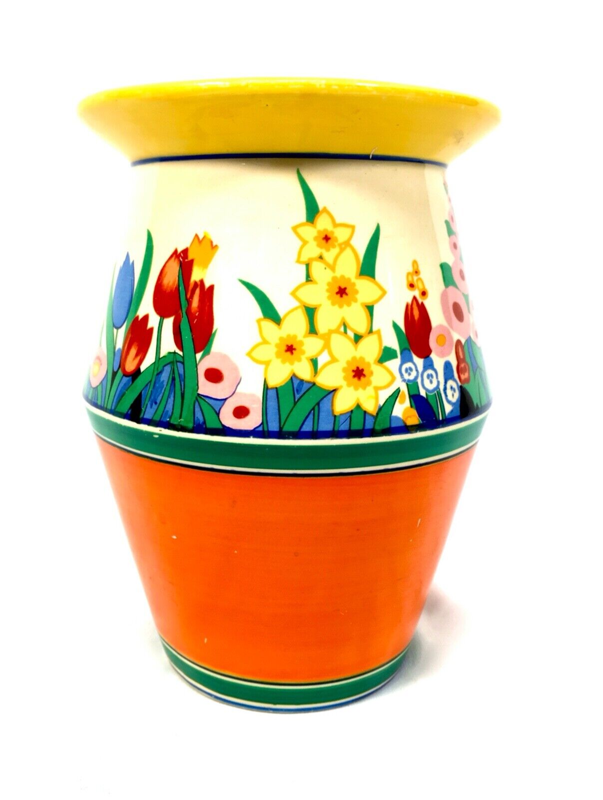 Clarice Cliff Chloris Pattern Printed Vase Shape 342 Art Deco Pottery / Antique