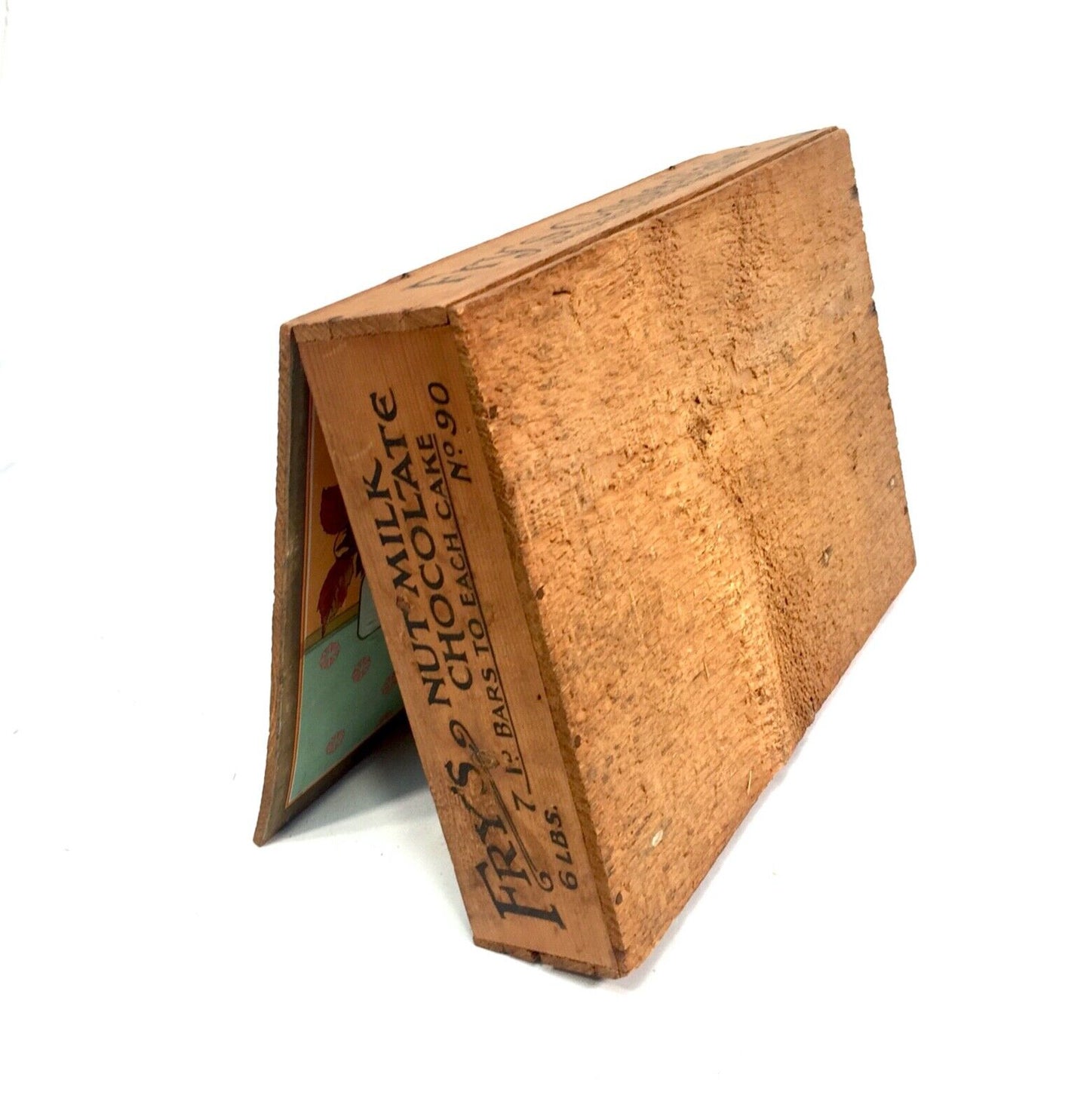 Antique Advertising - Fry's Nut Milk Chocolate Wooden Shop Display Box / Crate