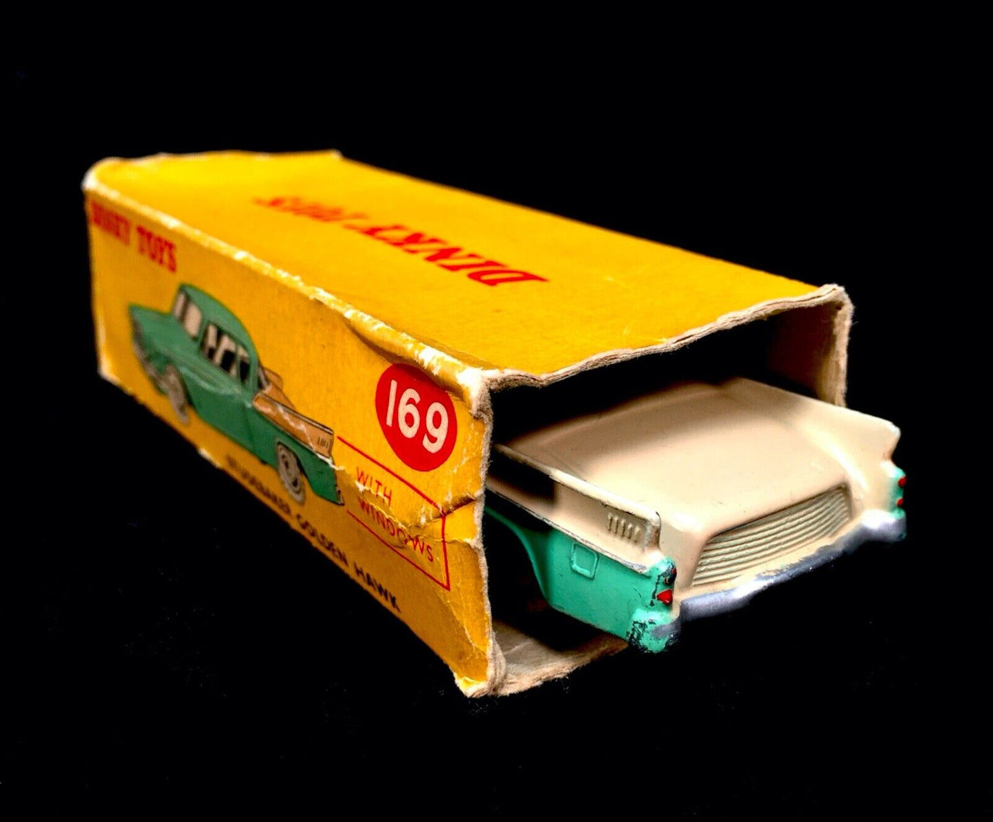 Vintage Dinky Toys 169 Studebaker Golden Hawk in Green & Cream