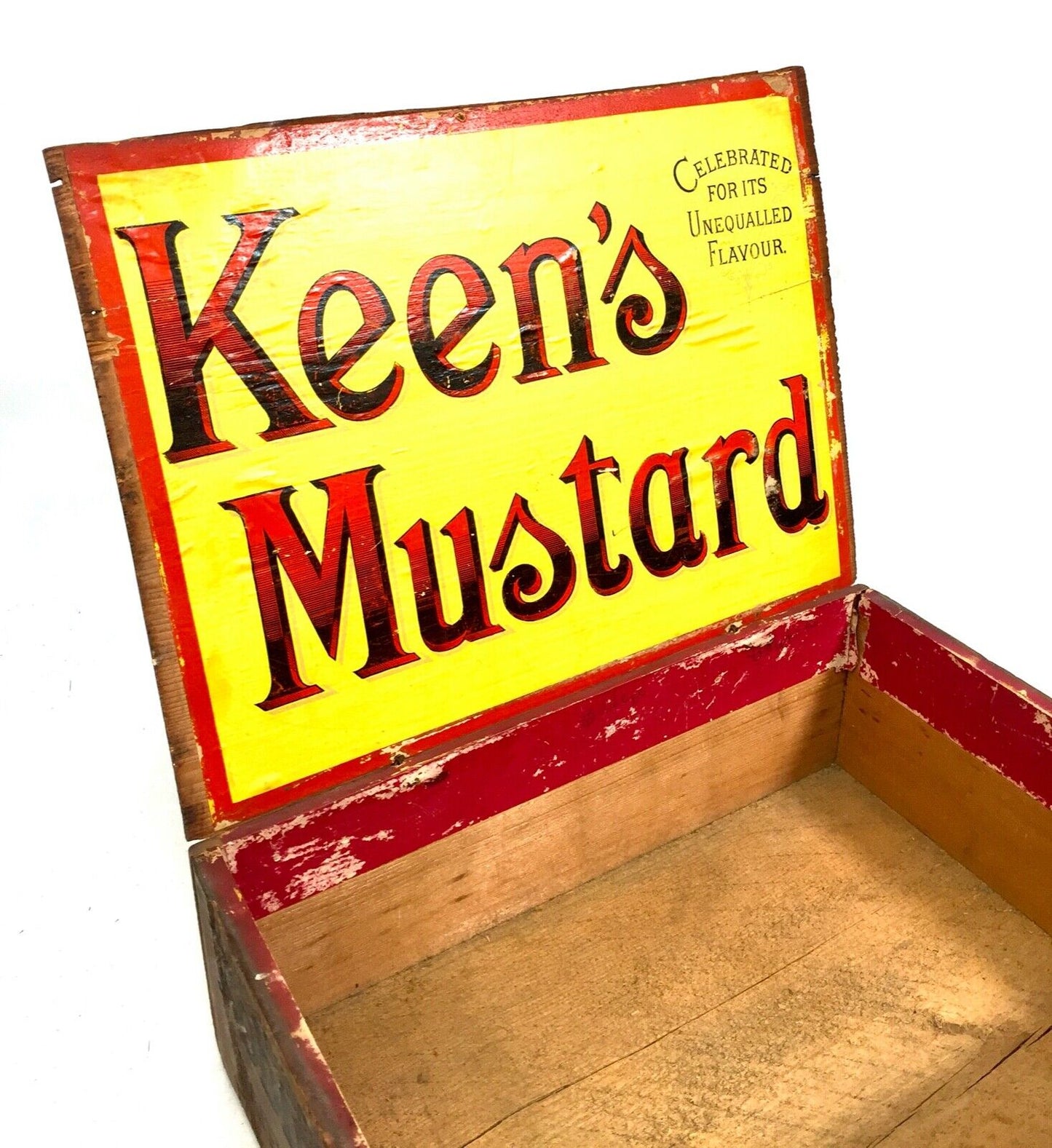 Antique Advertising - Keen's Robinson & Co Mustard Wooden Shop Display Box Crate