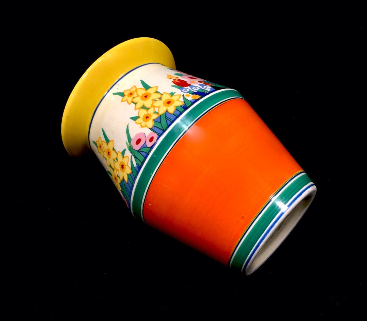 Clarice Cliff Chloris Pattern Printed Vase Shape 342 Art Deco Pottery / Antique