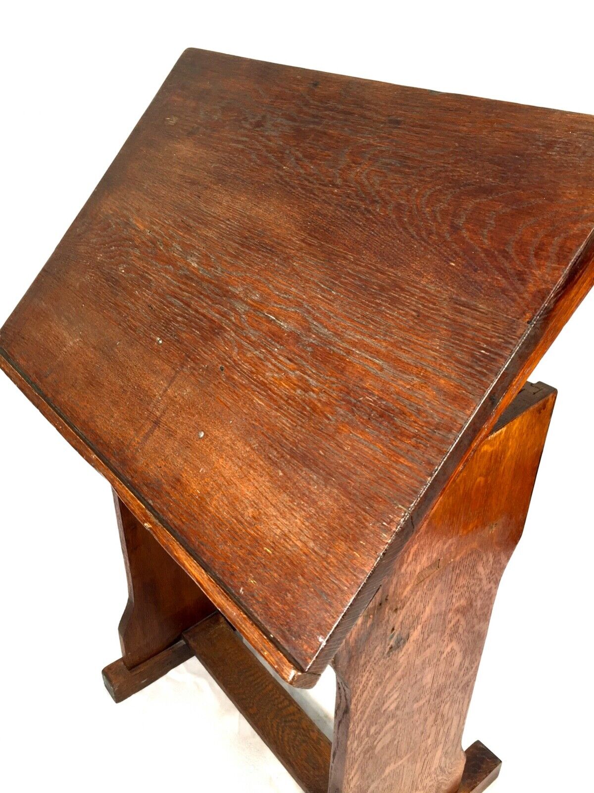 Antique Solid Oak Wooden Adjustable Lectern / Book Stand / Restaurant c.1920
