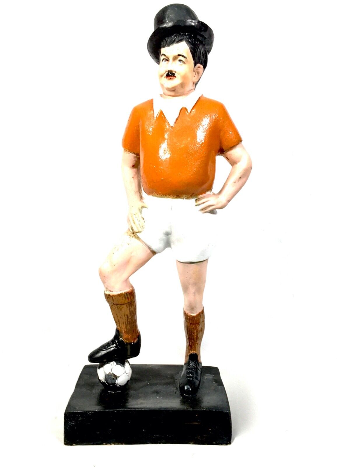 Vintage Large Sized Laurel and Hardy Football Player Figure Antique Advertising