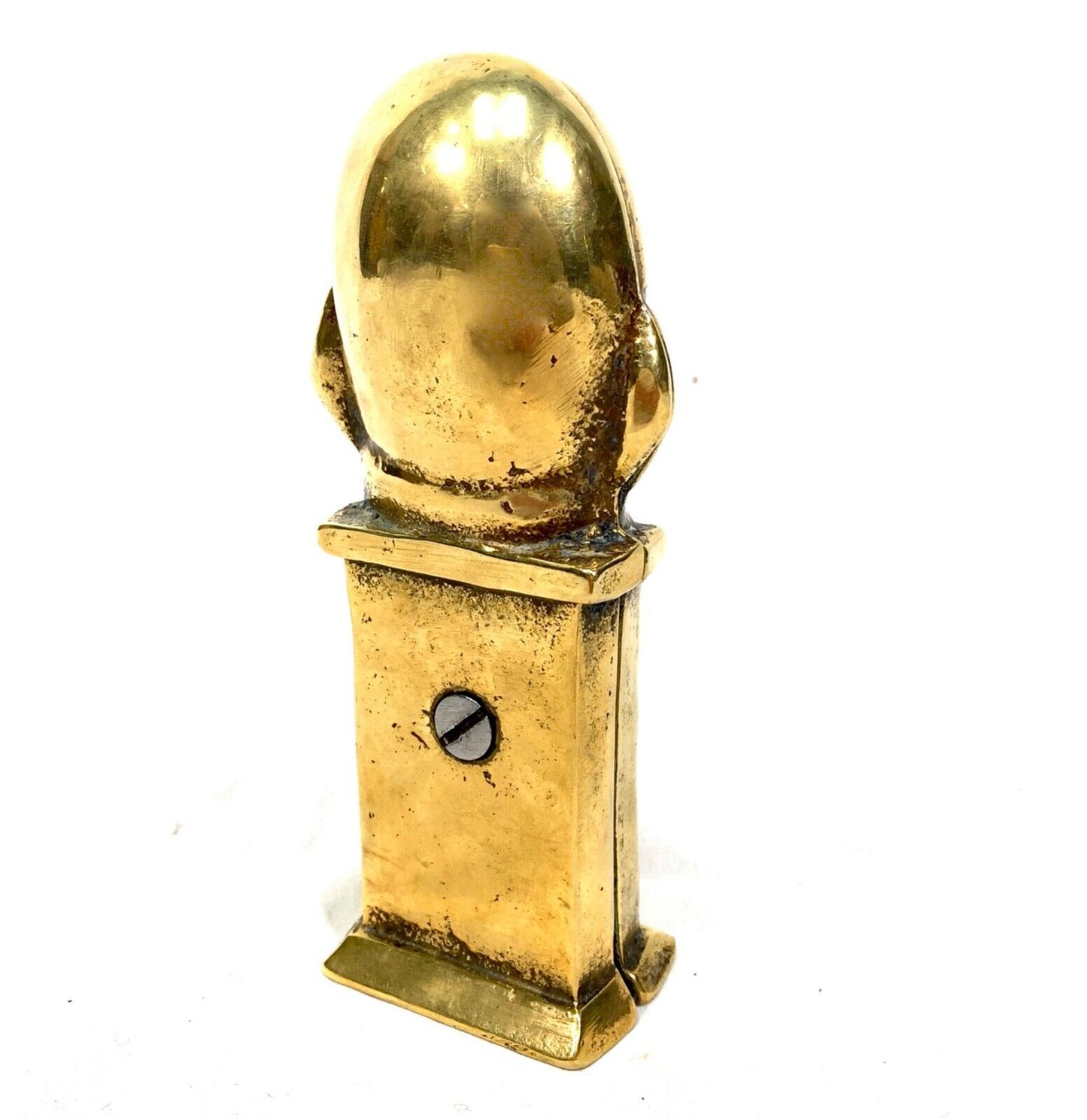 Antique Solid Brass Money Box in the Form of Humpty Dumpty / Ornament / Vintage