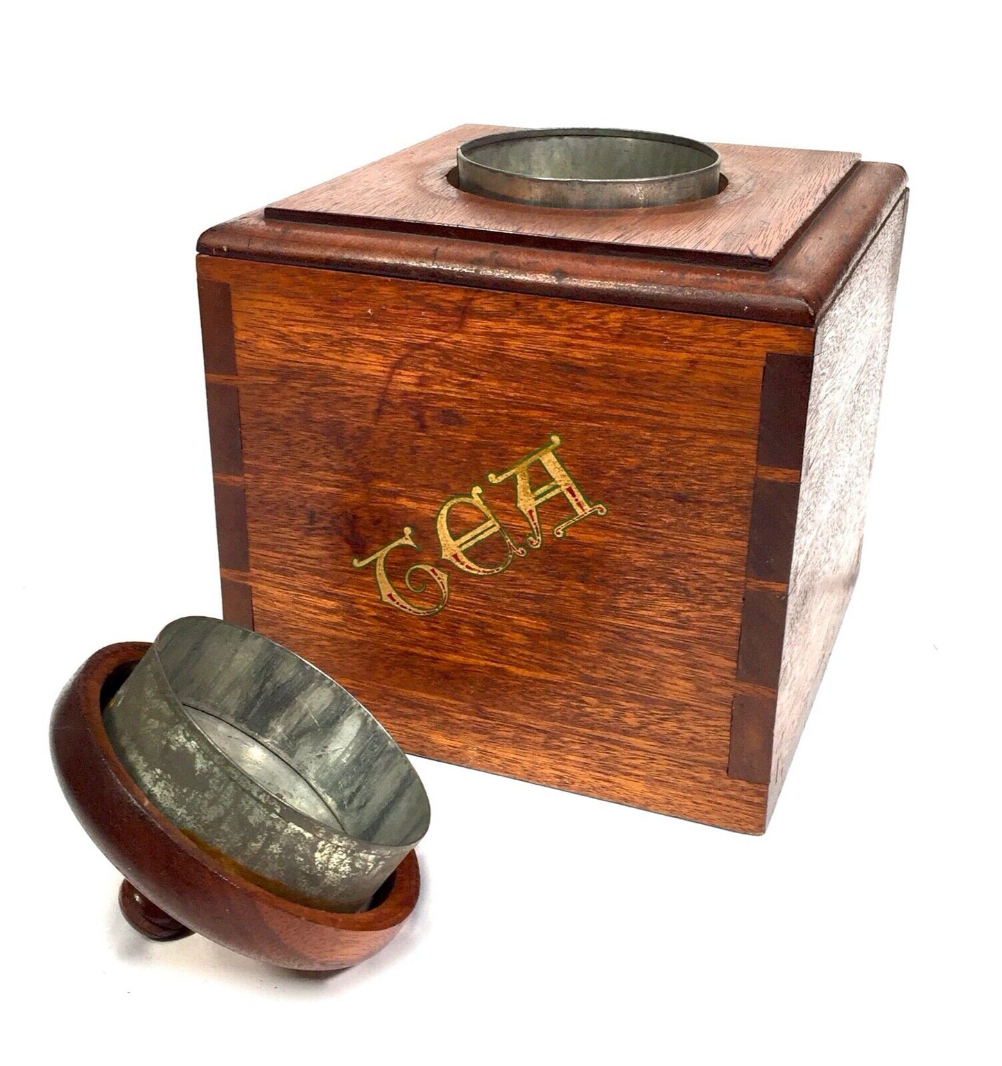 Antique Wooden Large Oversized Tea Caddy / Shop Countertop Dispenser Box