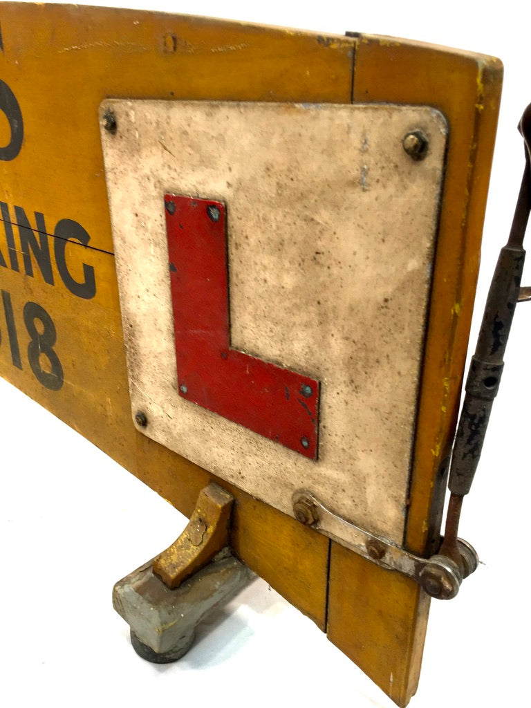 Antique Advertising Strood Motor School Learner Car Mounted Wooden Display Sign