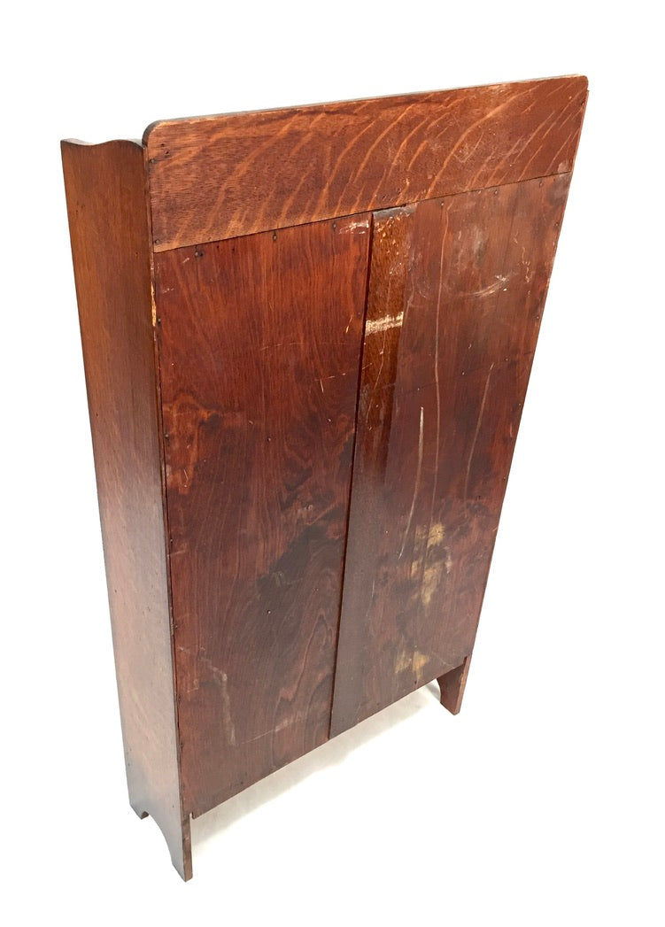 Antique Wooden Solid Oak Bookcase / Book Shelf Display Rack Freestanding c.1935