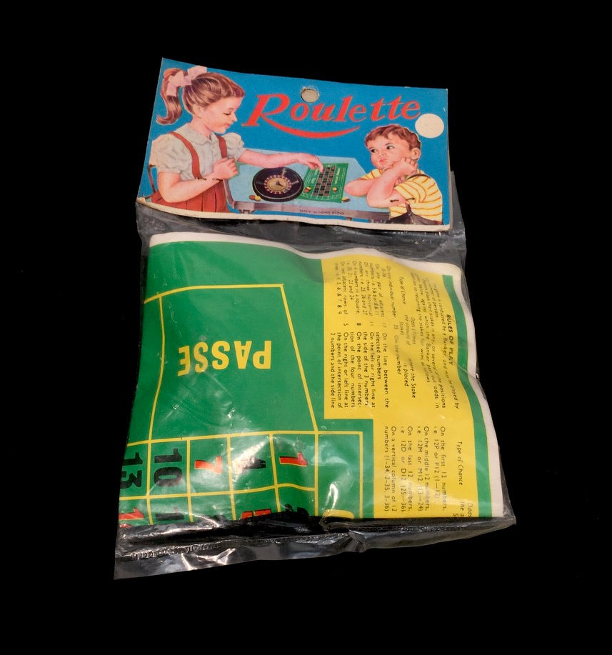 Vintage 1970s Pocket Roulette Betting Game Set In Packet Unopened Toy Complete