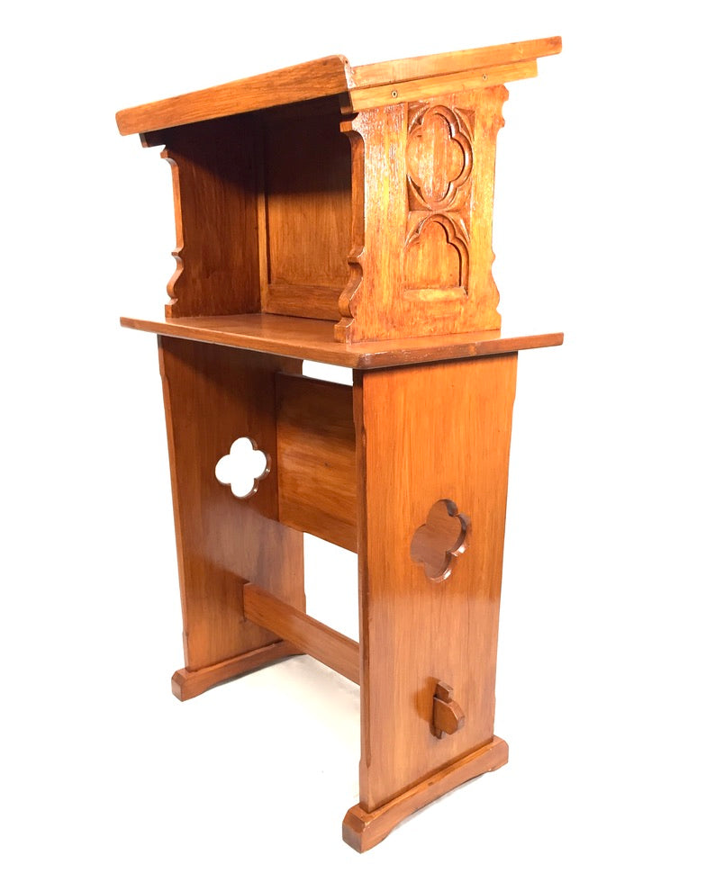 Antique Wooden Large Floor Standing Lectures Lectern / Book Stand / Church