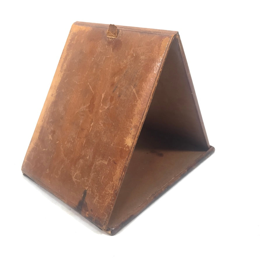 Antique 19th Century Folding Gentlemen' Campaign Mirror / Portable / Travel