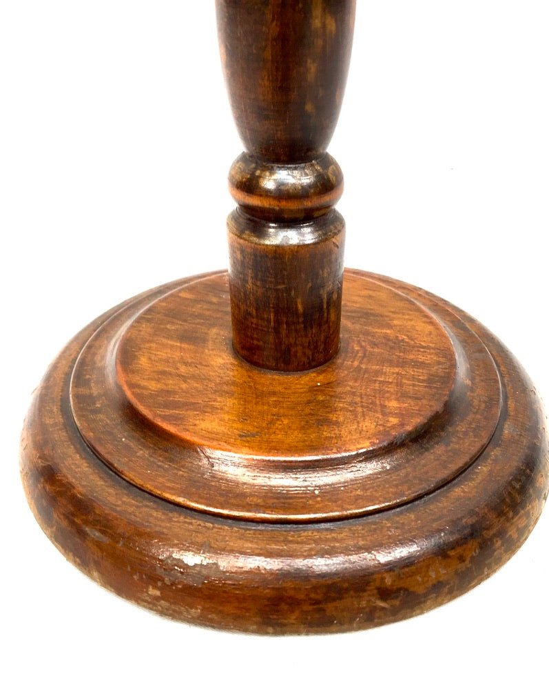 Antique Late 19th Century Treen Wooden Judges Wig Stand / Hat Display c1890