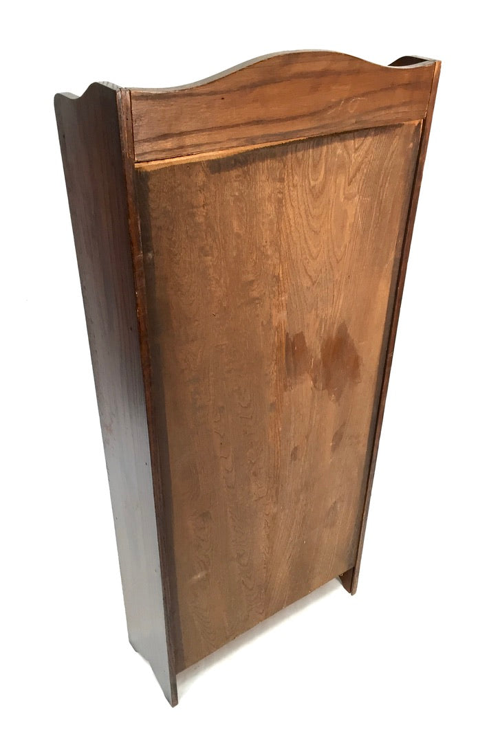 Antique Wooden Oak Bookcase / Book Shelf Display Rack Freestanding c.1950