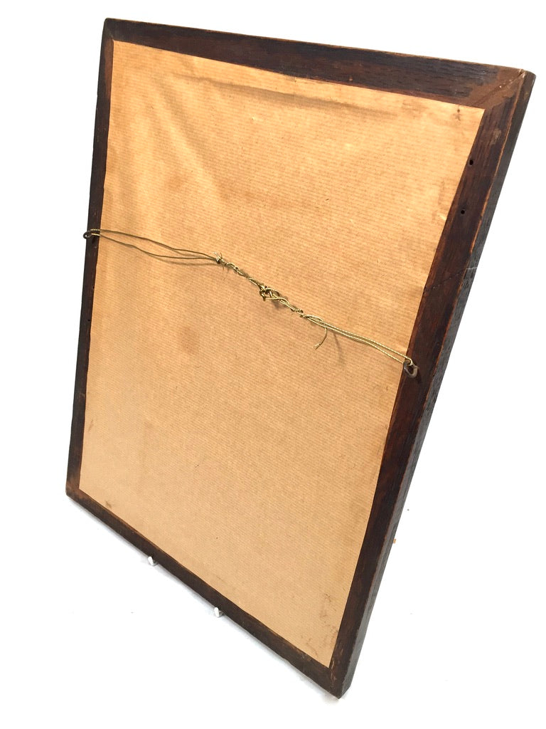 Antique Advertising - Wills's Capstan Navy Cut Cigarettes Oak Framed Mirror Sign
