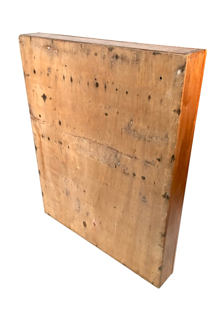 Antique 1930s Large Wall Hanging Wooden Hotel Key Storage Cabinet / Cupboard