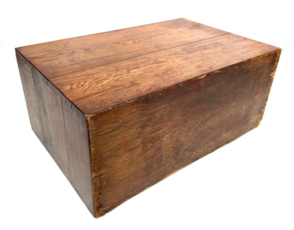 Antique 20th Century Tabletop Wooden Index Card Drawers / Storage Box c.1930