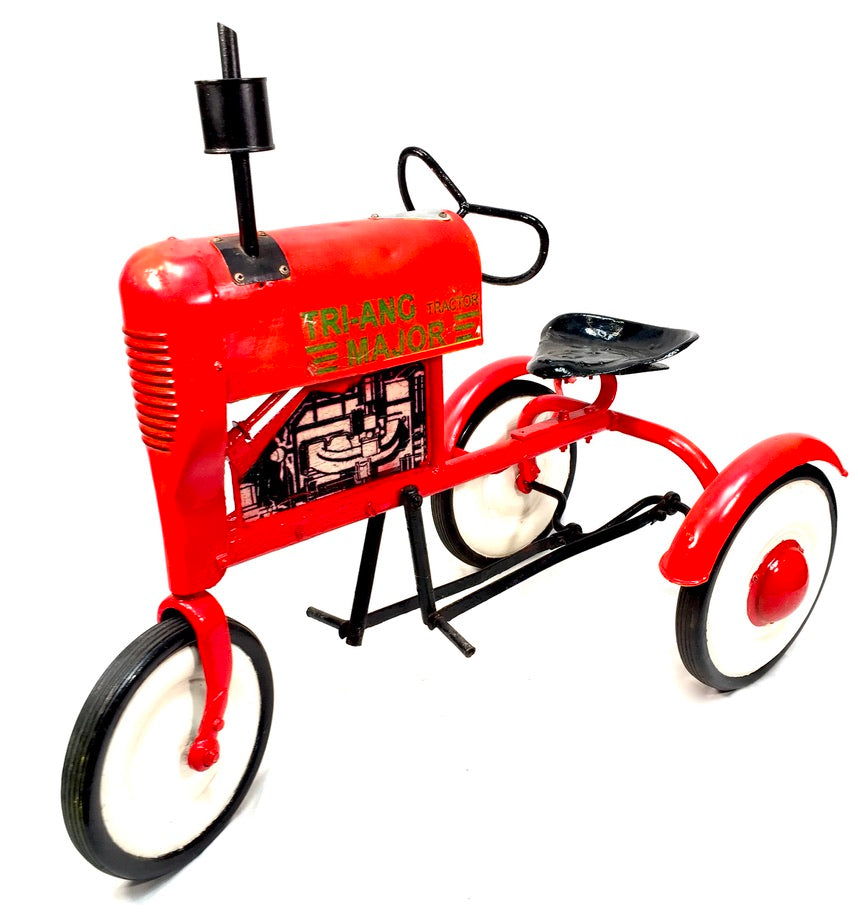 Vintage Toys - Tri-ang Major Pressed Steel Children's Red Pedal Tractor c.1960