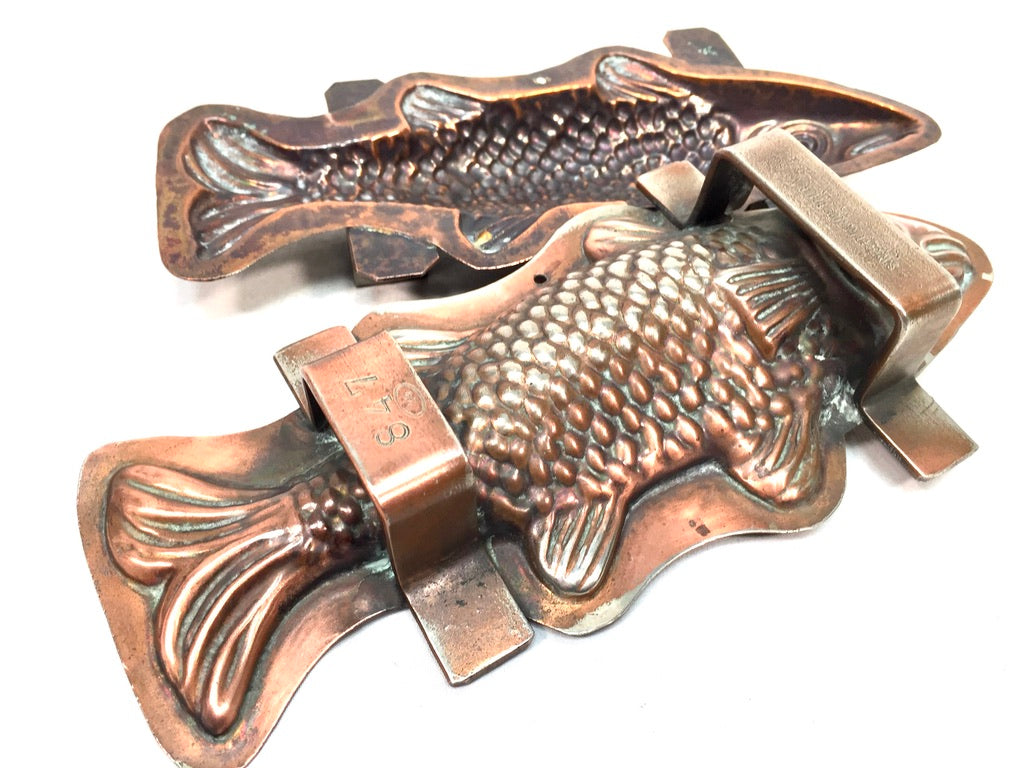 Antique Kitchenalia - French Copper Fish Chocolate Mould by Letang Fils c.1900