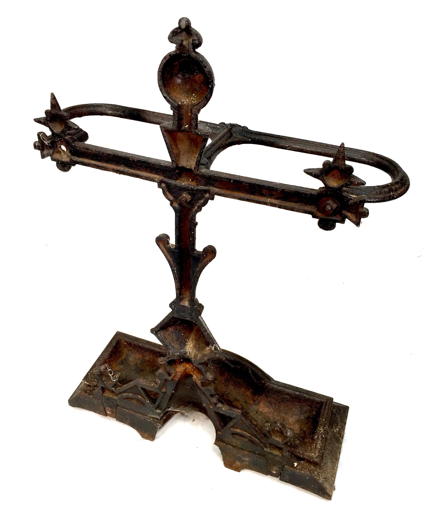 Antique Victorian Metal Black Cast Iron Entrance Hall Umbrella Stick Stand c1900