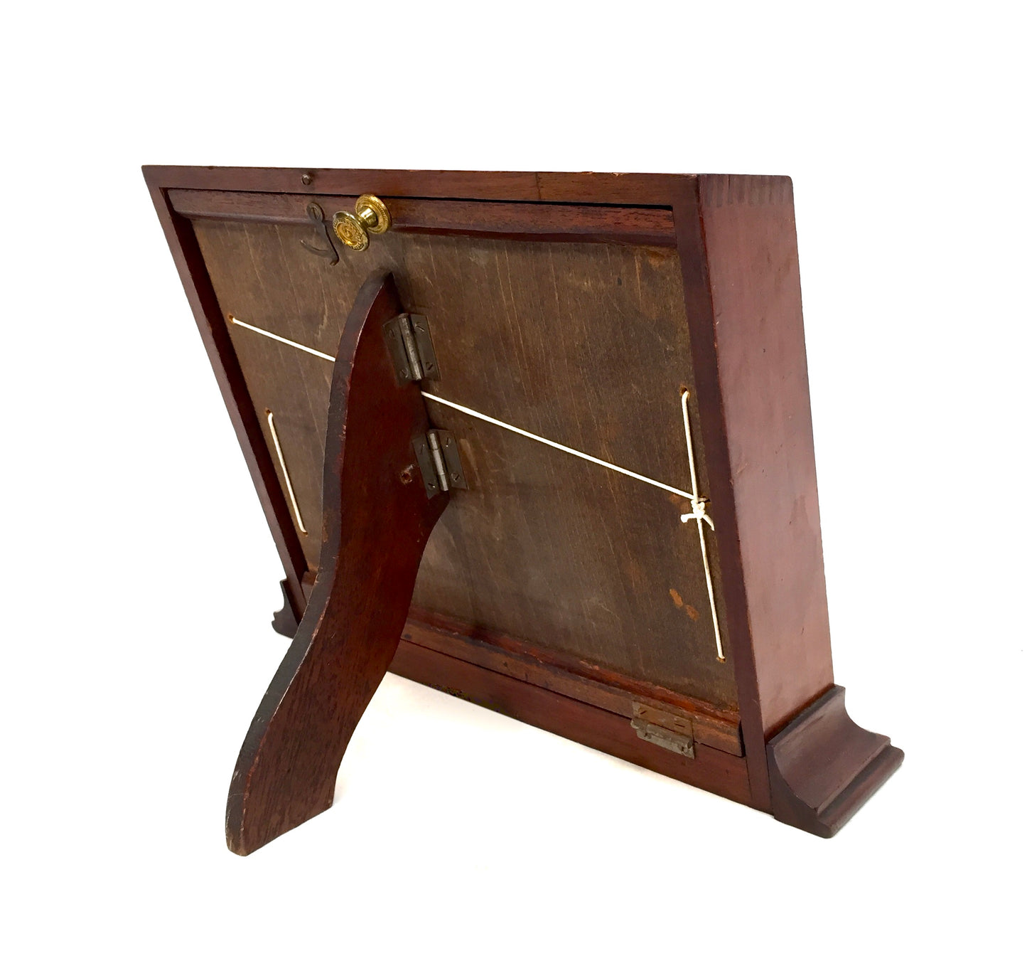Antique Wooden Tabletop Pen Collectors Cabinet / Shop Display Presentation Box