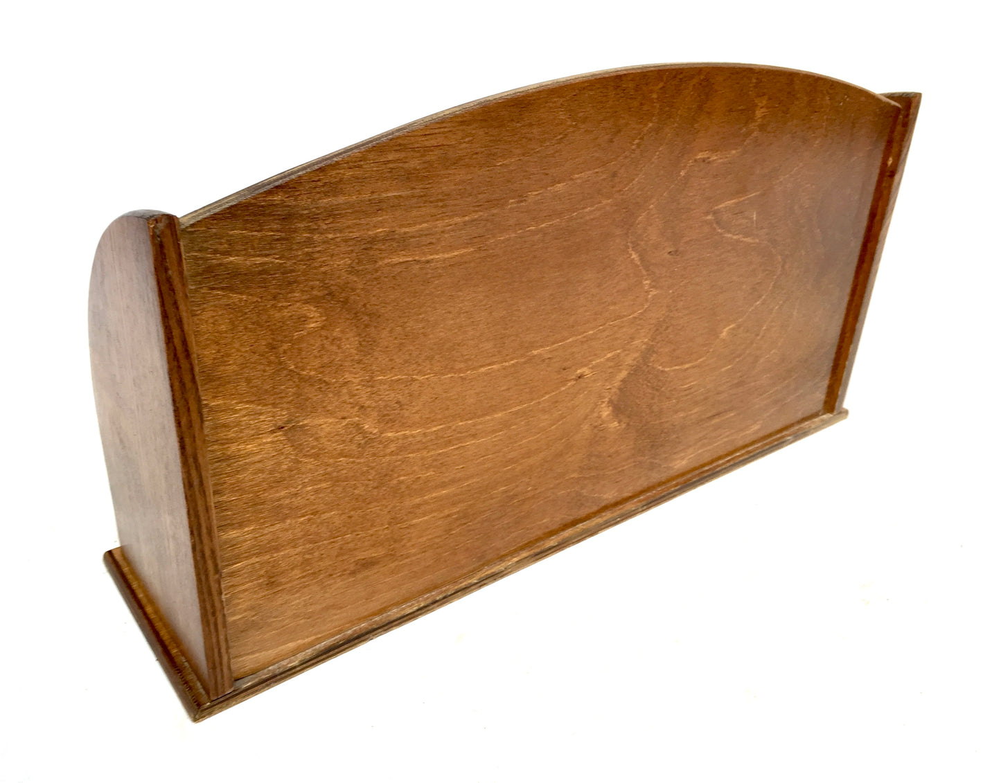 Antique 1950s Wooden Desktop Letter Rack / Stationery Holder / Mid 20th Century