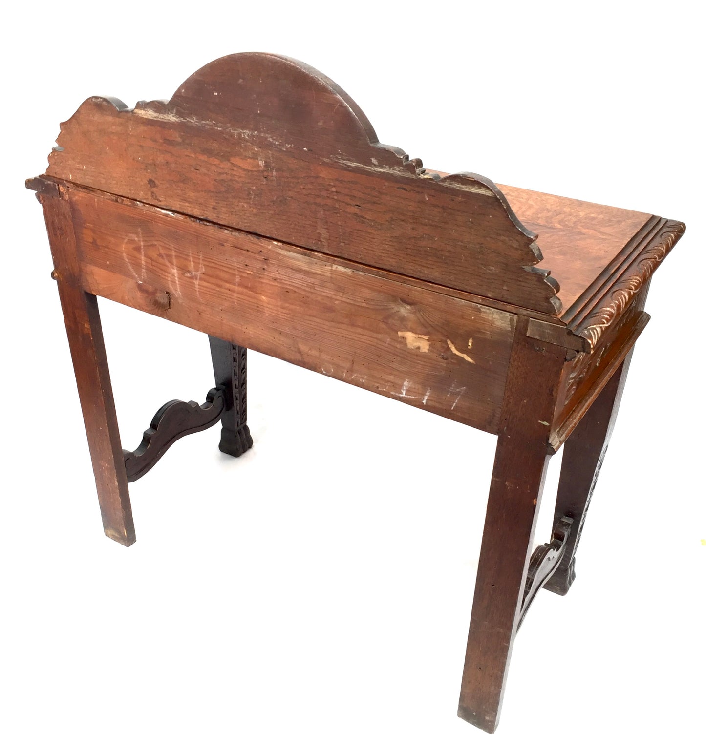Antique 19th Century Carved Wooden Oak Green Man Table Sideboard & Drawer c.1890