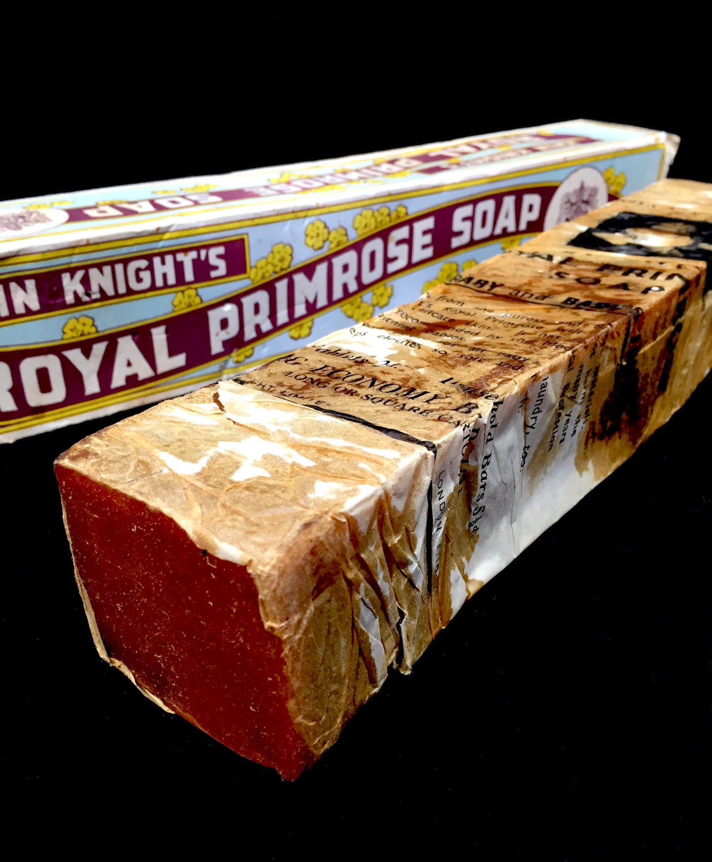 Antique 1930s Bar of John Knight's Royal Primrose Soap in the Original Box